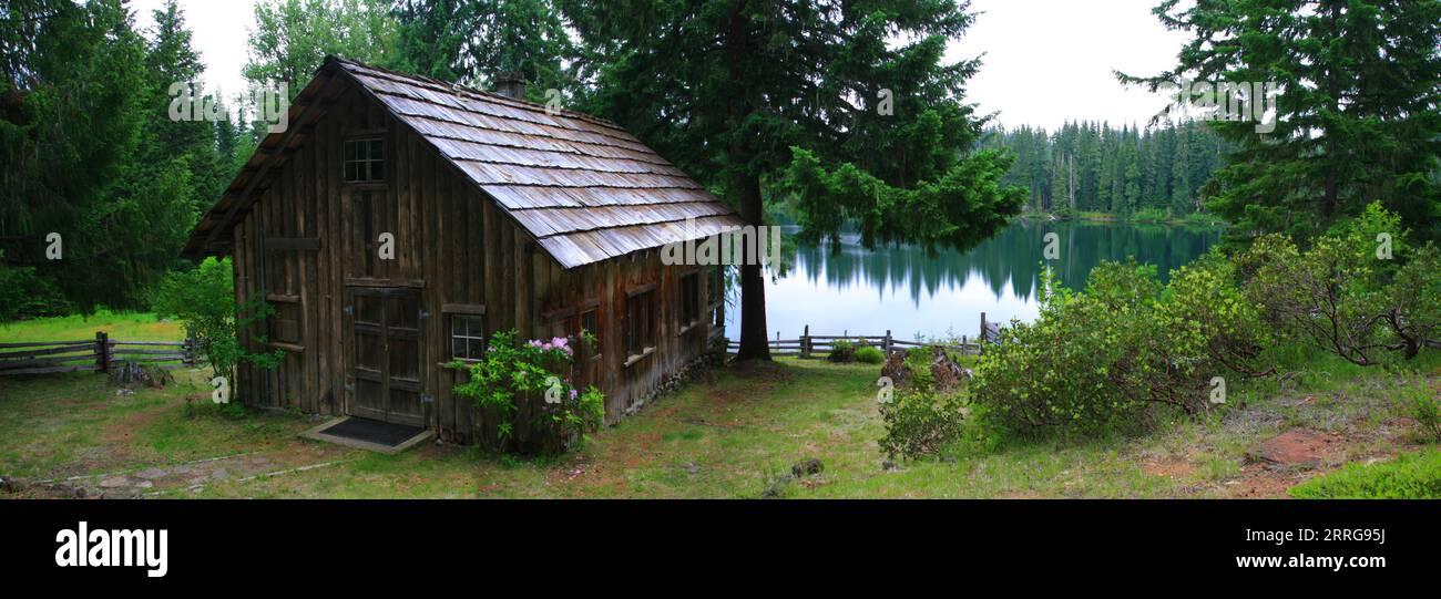 The Hall House at <b>Fish Lake Historic Site</b> in the Willamette ...